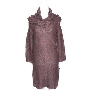NWT Warm Wool Blend Cozy Cable Cowl Sweater Dress